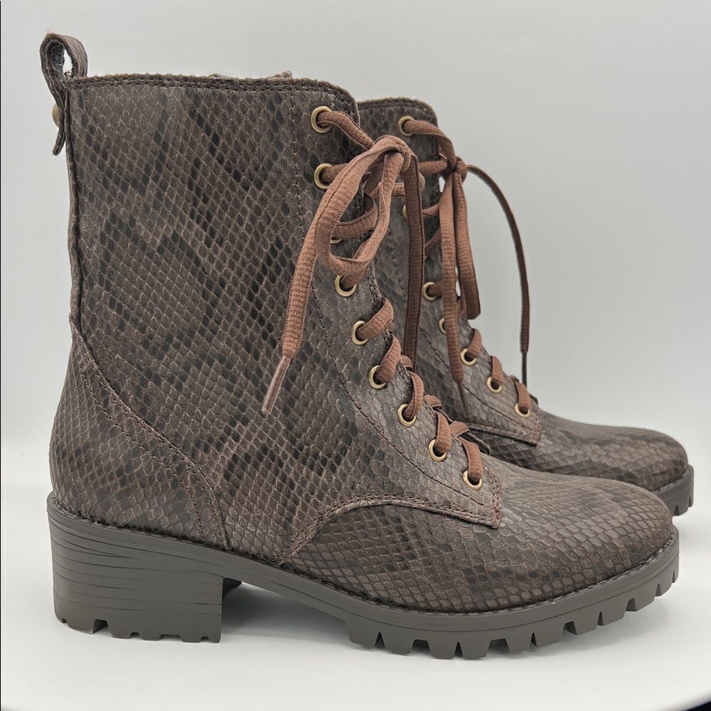 True Craft Raylee Brown Lace-Up Ankle Boots W8